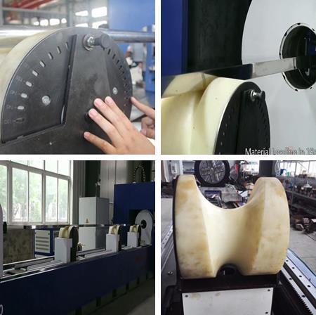 floating support wheel tube laser cutting machine